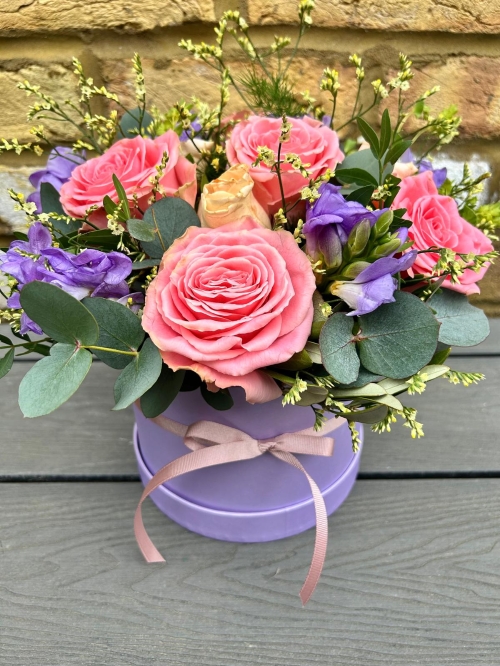 Pink & Lilac Hat Box