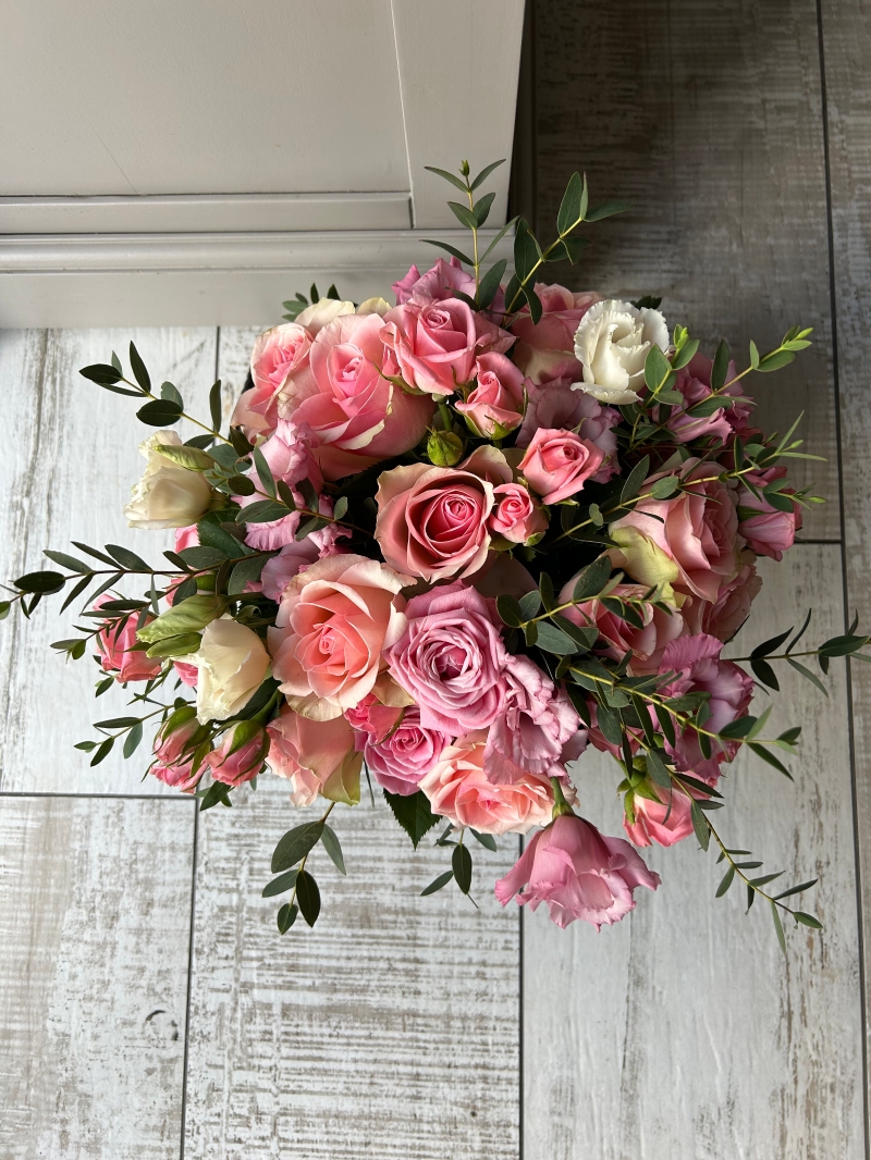 Pink Blooms Hat Box.