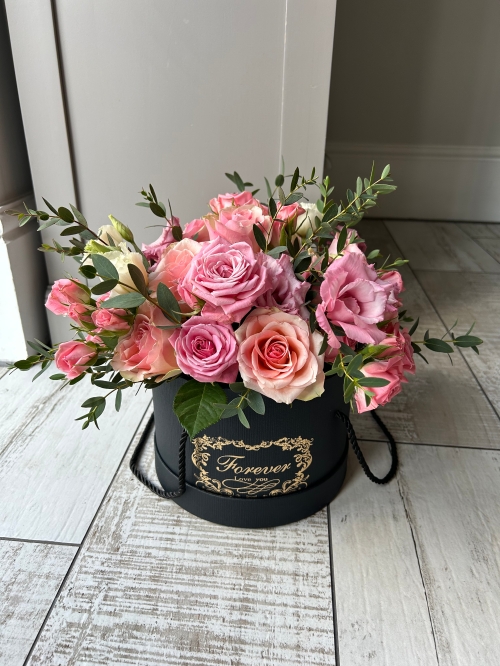 Pink Blooms Hat Box.