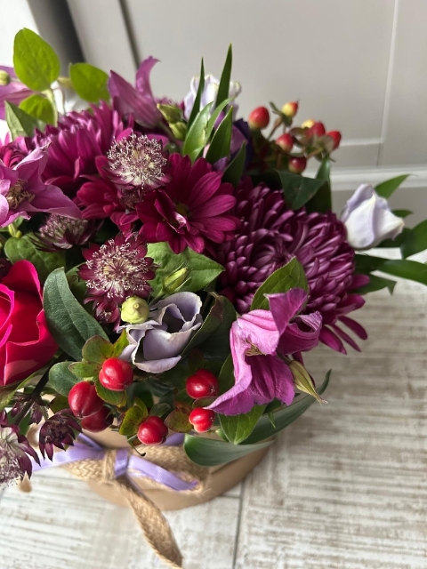 Kraft Hat Box Arrangement.