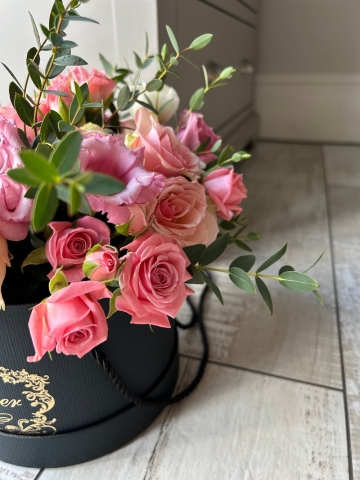 Pink Blooms Hat Box.