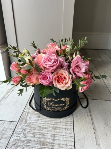Pink Blooms Hat Box.